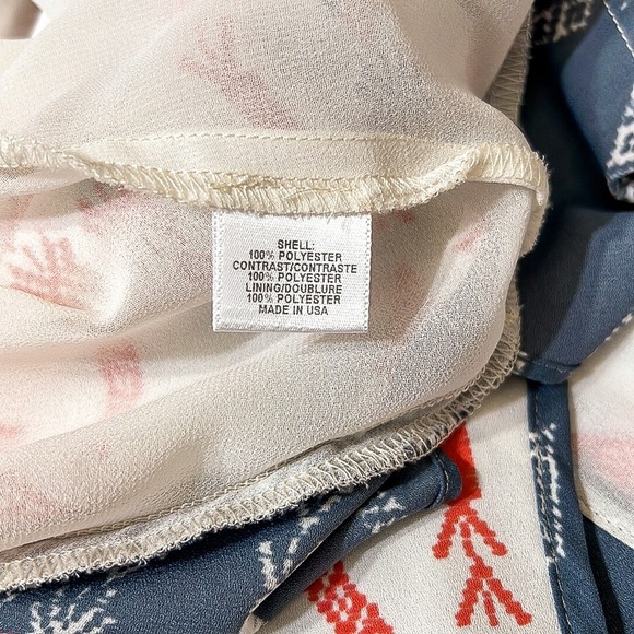 EUC CHARLES HENRY Mock Wrap Ivory Aztec Tank Dress Size 4 - Picture 8 of 9